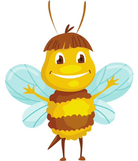 happy bee insect