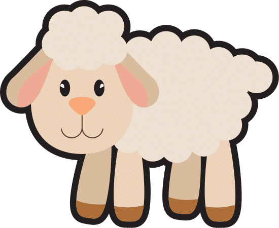 可爱的羊cute Sheep素材 Canva可画