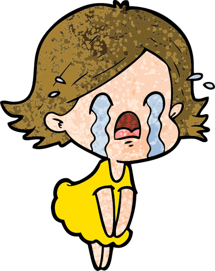 卡通女人哭 cartoon woman crying
