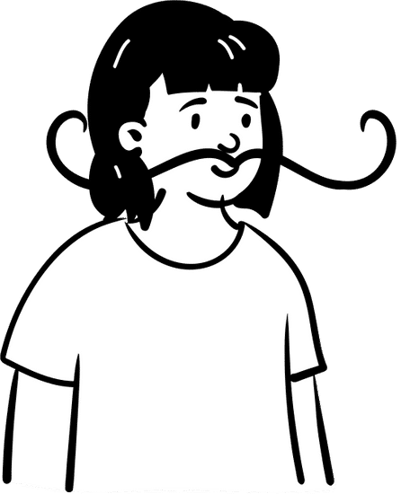 长胡子的女人 卡通图片