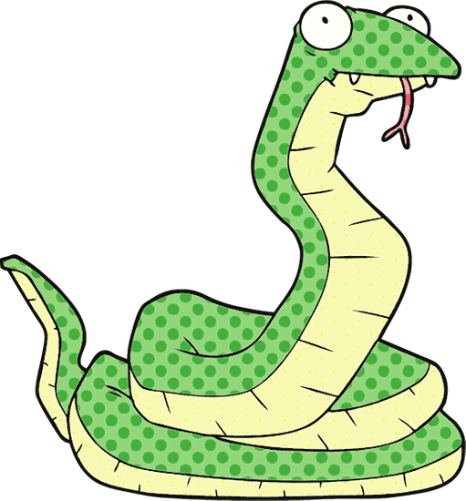 卡通蛇cartoon Snake素材 Canva可画