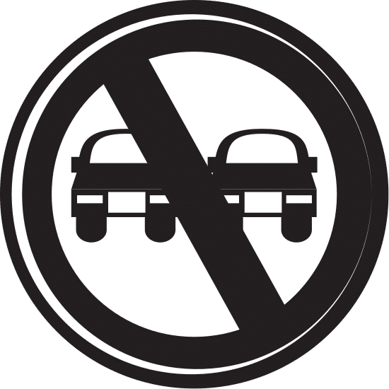 高速上禁止超车标志图片
