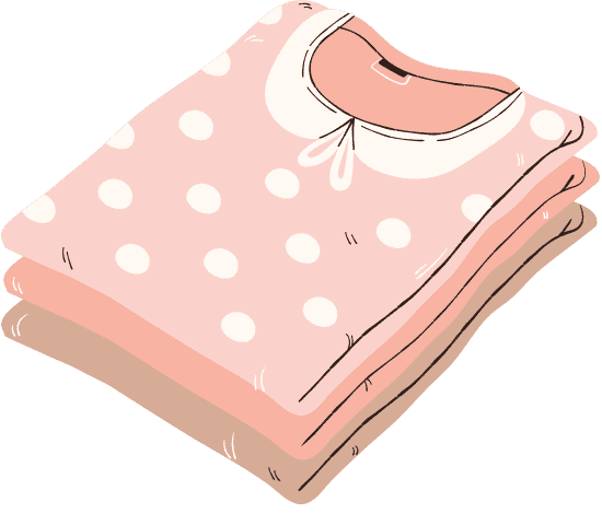 粉色折叠衣服矢量插画