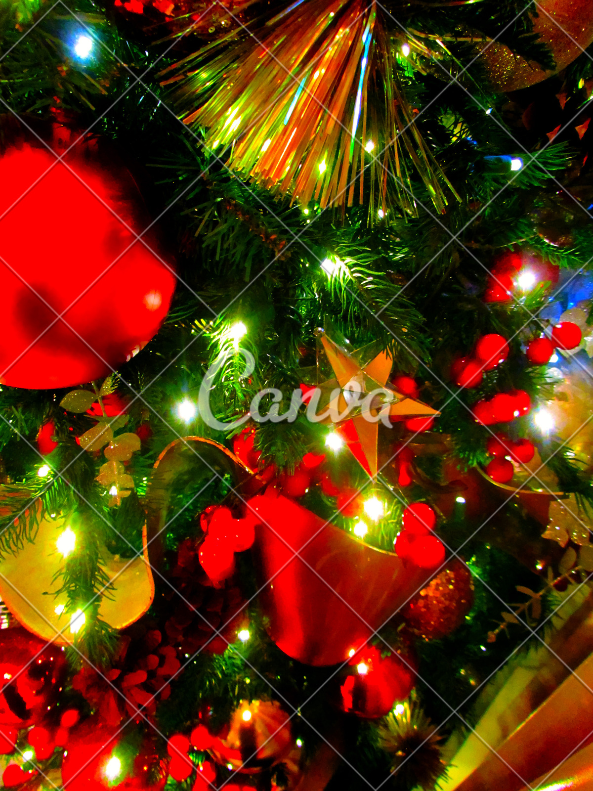 圣诞节圣诞树灯笼树庆祝手镯形状发光球体式样