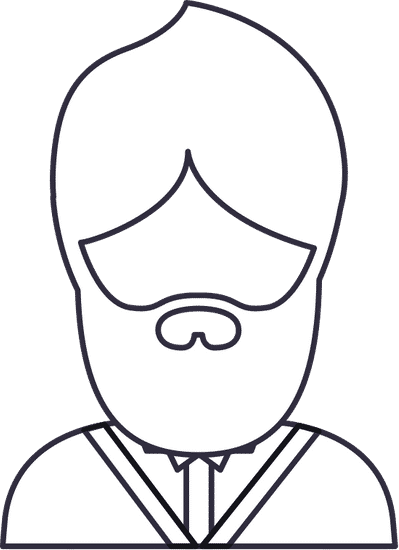 持胡子设计的卡通 man cartoon with mustache design