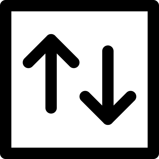 up and down arrows