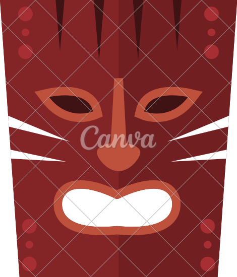 African Mask Vector Icon 素材 Canva可画 7004