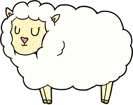 卡通羊cartoon Sheep素材 Canva可画