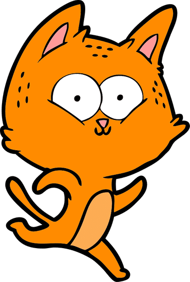 卡通猫运行 cartoon cat running素材 canva可画