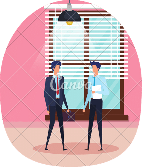 Elegant Businessmen In The Workplace Characters Illustration 素材 Canva可画