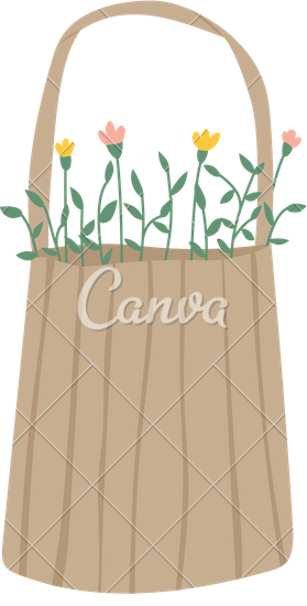 环保元素插画素材环保袋素材 Canva可画