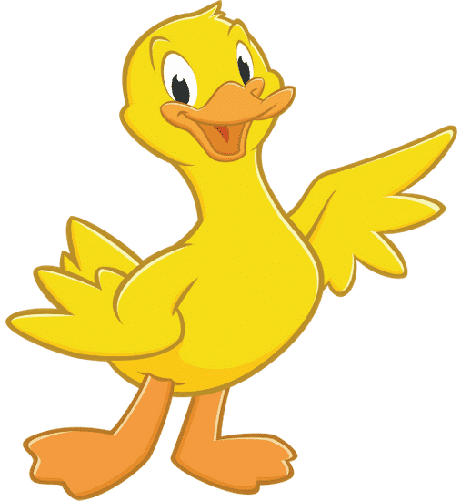 smiling yellow duck