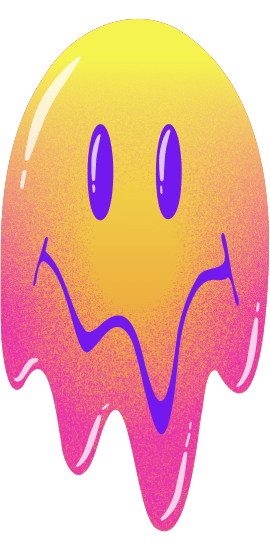 Grainy Melting Smiley Face 素材 Canva可画 6434