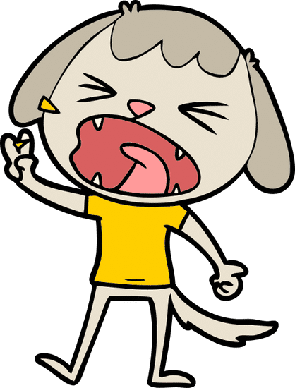 可爱的卡通狗叫 cute cartoon dog barking