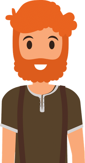 胡子男人卡通孤立 beard man cartoon isolated