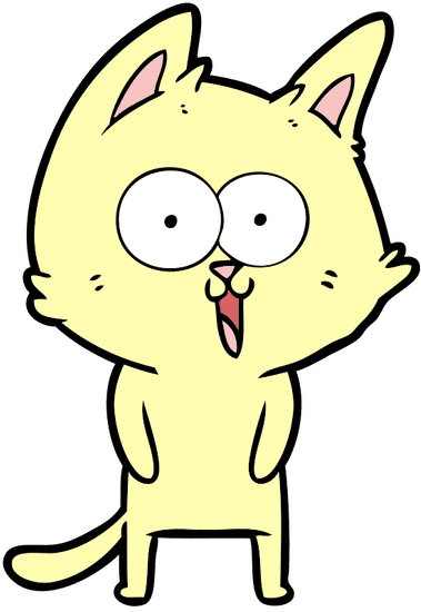 有趣的卡通猫 funny cartoon cat