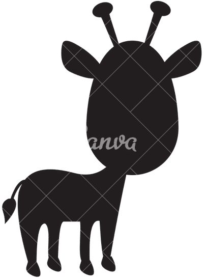 Giraffe Animal Cartoon 素材 Canva可画