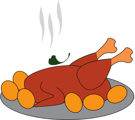 a hot and spicy roasted cartoon chicken vector or color