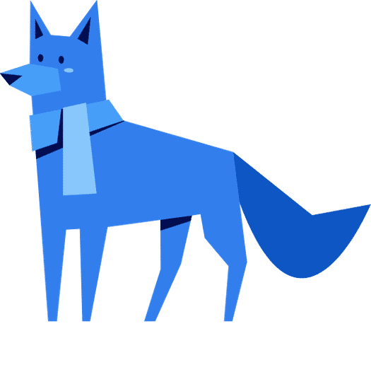 狐狸头像蓝色图片