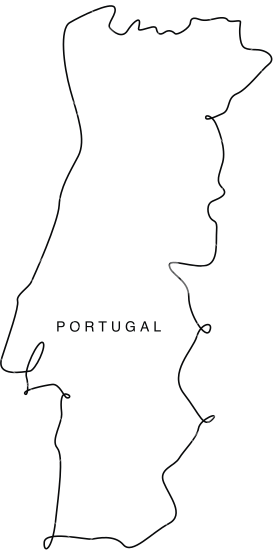 Map Of Portugal, Contous As A Black Line. Royalty Free SVG, Cliparts,  Vectors, and Stock Illustration. Image 59301856.