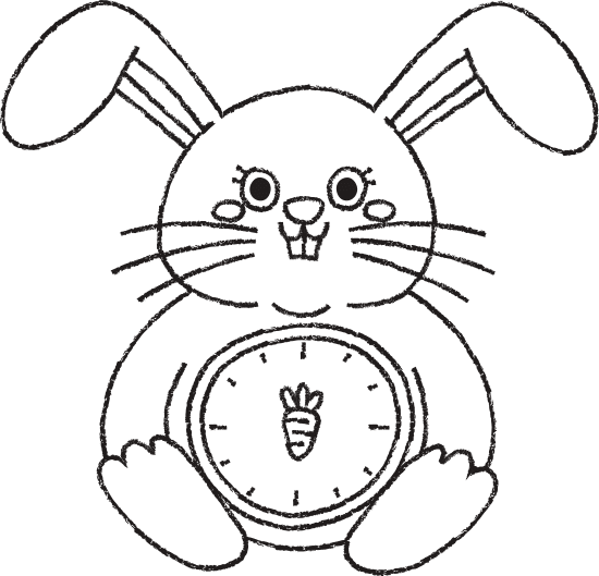 小兔子钟表的简单方法图片