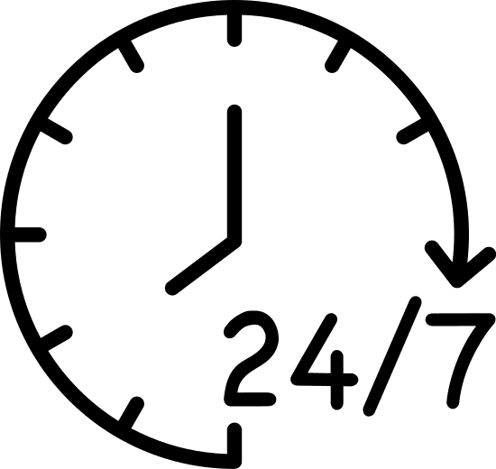 round the clock service icon