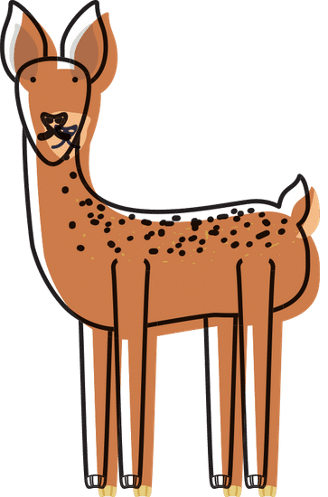 cartoon deer icon